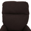 Fauteuil relax + pouf HWC-L12 - Fauteuil TV Fauteuil à bascule Fonction bascule - pivotant - métal tissu/textile - marron
