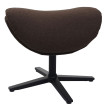 Fauteuil relax + pouf HWC-L12 - Fauteuil TV Fauteuil à bascule Fonction bascule - pivotant - métal tissu/textile - marron