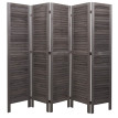 Paravent HWC-G30 - Cloison de séparation visuelle Séparation de pièce - look shabby 170x200cm - gris-marron