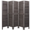 Paravent HWC-G30 - Cloison de séparation visuelle Séparation de pièce - look shabby 170x200cm - gris-marron