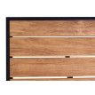 Table de jardin HWC-J95 - table de balcon table de bistrot - gastronomie aluminium aspect bois - noir - teak