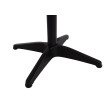 Table de jardin HWC-J95 - table de balcon table de bistrot - gastronomie aluminium aspect bois - noir - teak