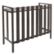 Cache pour climatiseur/pompe à chaleur HWC-K58 - couverture grille de protection métal 80x90x39cm - marron