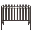 Cache pour climatiseur/pompe à chaleur HWC-K58 - couverture grille de protection métal 80x90x39cm - marron
