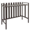Cache pour climatiseur/pompe à chaleur HWC-K58 - couverture grille de protection métal 80x90x39cm - marron