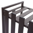 Cache pour climatiseur/pompe à chaleur HWC-K58 - couverture grille de protection métal 80x90x39cm - marron