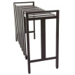 Cache pour climatiseur/pompe à chaleur HWC-K58 - couverture grille de protection métal 80x90x39cm - marron