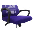 Chaise de bureau HWC-L44 - chaise d'ordinateur - dossier ergonomique - revêtement filet tissu/textile - lilas