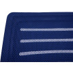 Lot de 2 chaises de conférence HWC-K51 piétement luge - charge max. 150 kg tissu/textile - bleu