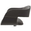 Tabouret de bar HWC-A47b - chaise de bar tabouret de comptoir - design rétro - bois simili cuir - gris-mat