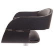 Tabouret de bar HWC-A47b - chaise de bar tabouret de comptoir - design rétro - bois simili cuir - noir