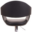 Tabouret de bar HWC-A47b - chaise de bar tabouret de comptoir - design rétro - bois simili cuir - noir