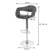 Tabouret de bar HWC-A47b - chaise de bar tabouret de comptoir - design rétro - bois simili cuir - noir