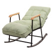 Fauteuil à bascule HWC-K40 Fauteuil relax - fonction couchage métal - tissu/textile vert menthe