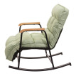 Fauteuil à bascule HWC-K40 Fauteuil relax - fonction couchage métal - tissu/textile vert menthe