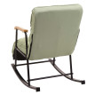 Fauteuil à bascule HWC-K40 Fauteuil relax - fonction couchage métal - tissu/textile vert menthe