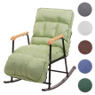 Fauteuil à bascule HWC-K40 Fauteuil relax - fonction couchage métal - tissu/textile vert menthe