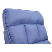 Fauteuil à bascule HWC-K40 Fauteuil relax - fonction couchage métal - tissu/textile bleu