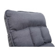 Fauteuil à bascule HWC-K40 Fauteuil relax - fonction couchage métal - tissu/textile gris foncé
