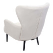 Fauteuil Lounge HWC-K37 - Fauteuil Cocktail Fauteuil rembourré - velours - crème - beige