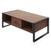 Table basse HWC-A27b, Table d'appoint structure 3D, 45x150x60cm MVG-certifié, métal ~ aspect chêne s