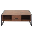 Table basse HWC-A27b, Table d'appoint structure 3D, 45x150x60cm MVG-certifié, métal ~ aspect chêne s