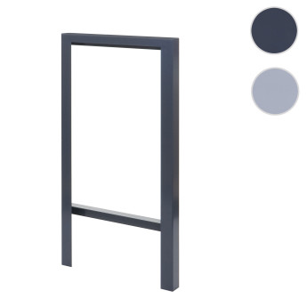 Arceau à vélo HWC-J74 Arceau à vélo, revêtement en poudre extérieur 115x60x6cm ~ gris