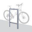 Arceau à vélo HWC-J74 Arceau à vélo, revêtement en poudre extérieur 115x60x6cm ~ gris