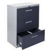 Armoire à dossiers suspendus HWC-A10 acier, A4 verrouillable ~ 103x76x46cm gris-gris foncé