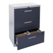 Armoire à dossiers suspendus HWC-A10 acier, A4 verrouillable ~ 103x76x46cm gris-gris foncé