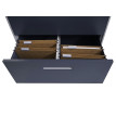 Armoire à dossiers suspendus HWC-A10 acier, A4 verrouillable ~ 103x76x46cm gris-gris foncé