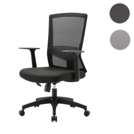 Chaise de bureau HWC-J90, dossier ergonomique en forme de S, soutien de la taille réglable ~ gris