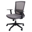 Chaise de bureau HWC-J90, dossier ergonomique en forme de S, soutien de la taille réglable ~ gris
