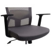 Chaise de bureau HWC-J90, dossier ergonomique en forme de S, soutien de la taille réglable ~ gris