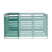 XL cache poubelle pour 1/2 places extension HWC-H62, cache poubelle, 110x65x93cm bois massif ~ vert