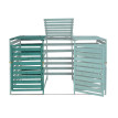 XL cache poubelle pour 1/2 places extension HWC-H62, cache poubelle, 110x65x93cm bois massif ~ vert