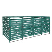 XL cache poubelle pour 4/8 places HWC-H62, cache poubelle, extensible 110x65x93cm bois massif ~ vert