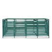 XL cache poubelle pour 4/8 places HWC-H62, cache poubelle, extensible 110x65x93cm bois massif ~ vert