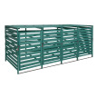 XL cache poubelle pour 4/8 places HWC-H62, cache poubelle, extensible 110x65x93cm bois massif ~ vert