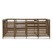 XL cache poubelle pour 4/8 places HWC-H62, cache poubelle, extensible 110x65x93cm bois massif ~ brun