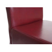 Tabouret de bar HWC-C33, chaise de bar tabouret de comptoir, bois ~ rouge-brun, pieds clairs, simili