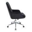 Chaise de bureau HWC-J64, chaise pivotante avec accoudoirs réglable en hauteur velours ~ noir