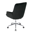 Chaise de bureau HWC-J64, chaise pivotante avec accoudoirs réglable en hauteur velours ~ noir