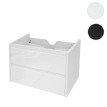 Meuble sous-vasque HWC-B19, meuble sous-vasque salle de bain, brillant Soft-Close 50x60cm ~ noir