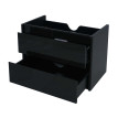 Meuble sous-vasque HWC-B19, meuble sous-vasque salle de bain, brillant Soft-Close 50x60cm ~ noir