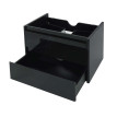 Meuble sous-vasque HWC-B19, meuble sous-vasque salle de bain, brillant Soft-Close 50x60cm ~ noir