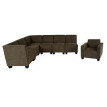 Modular Sofa-System Ensemble de canapés Lyon 6-1, tissu/textile ~ brun