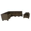 Modular Sofa-System Ensemble de canapés Lyon 6-1, tissu/textile ~ brun