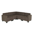 Modular Sofa-System Ensemble de canapés Lyon 5, tissu/textile ~ brun