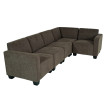 Modular Sofa-System Ensemble de canapés Lyon 5, tissu/textile ~ brun